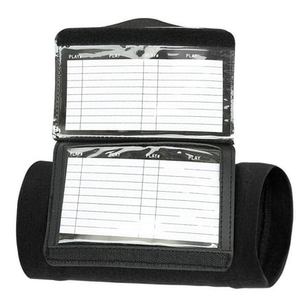 Necvior Football Wristbands for Tackle Touch Flag Football Wrist Band Football Quarterback Play Wristbands with 2 Clear Window