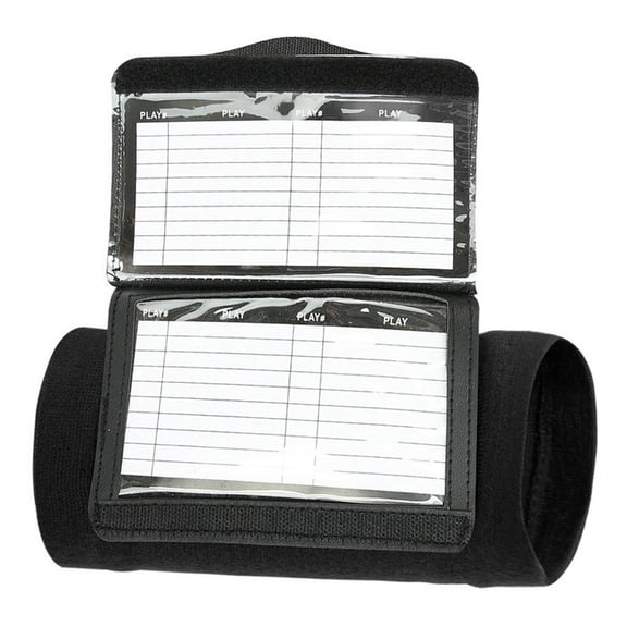 Necvior Football Wristbands for Tackle Touch Flag Football Wrist Band Football Quarterback Play Wristbands with 2 Clear Window