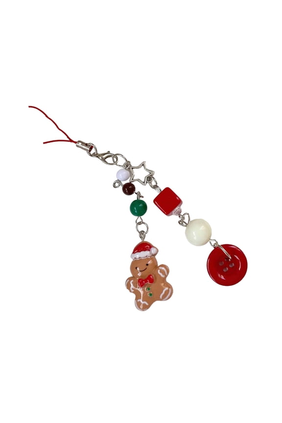 Fun Gingerbreads Man and Bear Phone Chain Keyrings Pendant for Elegant Look