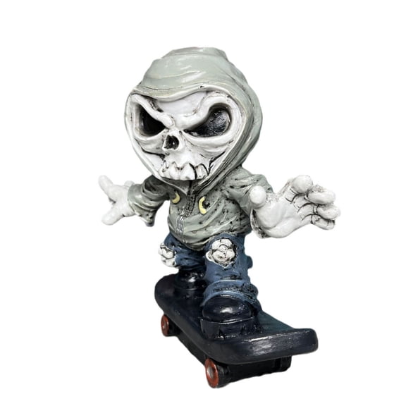 Necvior Funny Skateboarding Skeleton Sculpture Resins Figurine Table Ornament