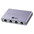 thumbnail image 1 of Necvior Gigabit Ethernet Splitter 1 to 4 Port RJ45 Networking Adapter RJ45 Ethernet Connector Aluminum Case for Home Office, 1 of 13