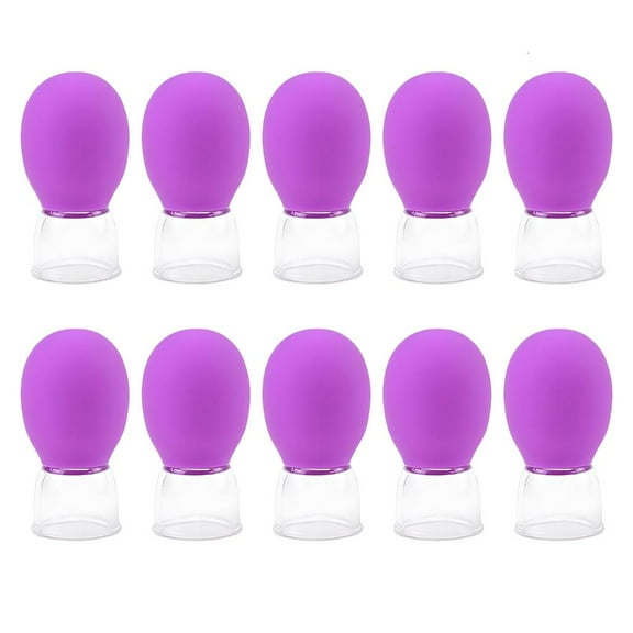 Necvior Glass Cupping Set Glass Silicone Cupping Cup for Body Face Leg Arm Back Shoulder