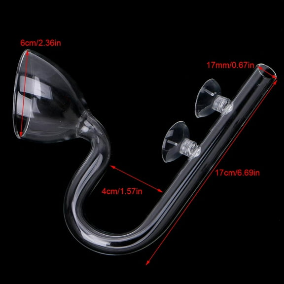 Necvior Glass Lily Pipe Nano Aquarium Planted Tank Aquascaping Inflow/Outflow Set
