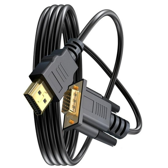 Necvior Gold Plate HDMIs to VGA Cable for PC Monitors and Projectors Plugs and Play
