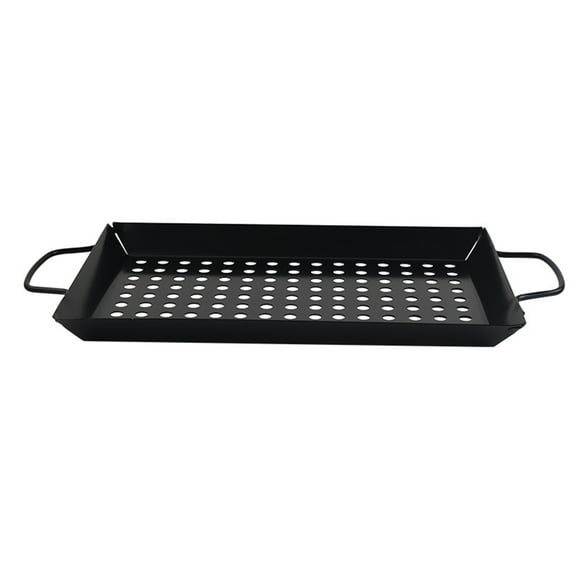 Necvior Grill Basket Nonstick Grill Topper with Holes BBQ Grill Tray Vegetable Grill Pan
