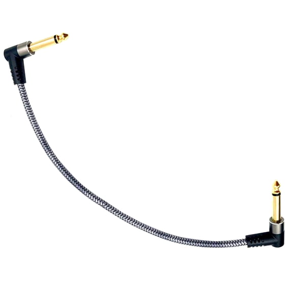 Necvior Guitar Patches Cable Instrument Connector Right Angle Guitar Pedal Cable Effect Cable Low Noise Shielded Cable Leads