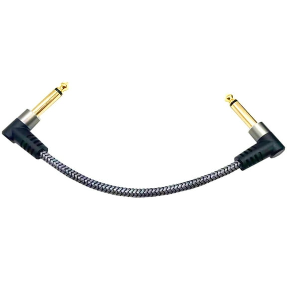 Necvior Guitar Patches Cable Instrument Connector Right Angle Guitar Pedal Cable Effect Cable Low Noise Shielded Cable Leads