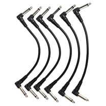 Necvior Guitar Patches Cables 6.35mm Right Angle Guitar Effect Pedal Cables, Lower Noise