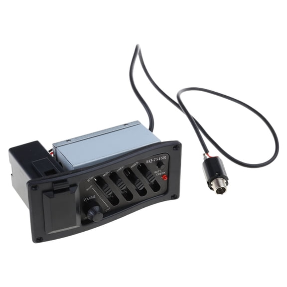 Necvior Guitar Pickups 4-Bands Electric Guitar Preamp Amplifier Equalizer Tuner Pickup