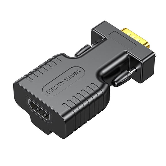 Necvior HDMIcompatible Female to VGA Male Converters 3.5mm Cable Adapter 1080PFHD Video Output for PC Laptop TV Monitors