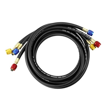 Necvior HVAC Charging Hose Kit Valves for R12 R22 R134A R410A Refrigerants