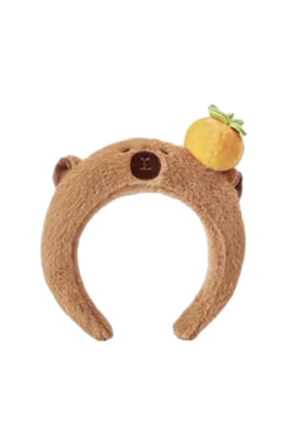 Hair Hoop Hair Accessories Capybara Headwear Cartoon Style Headdress Y2k Hairband Plush Material for Girls Women Lady