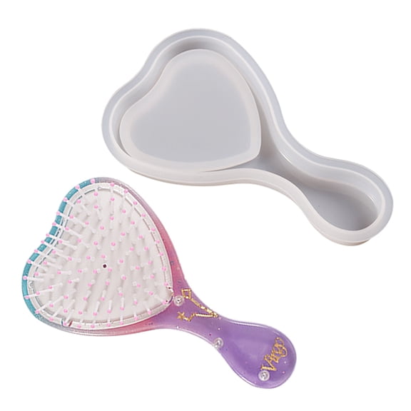 Necvior Hairbrush Epoxy Resin Mold Handmade Comb Silicone Mold for Jewelry Craft Making