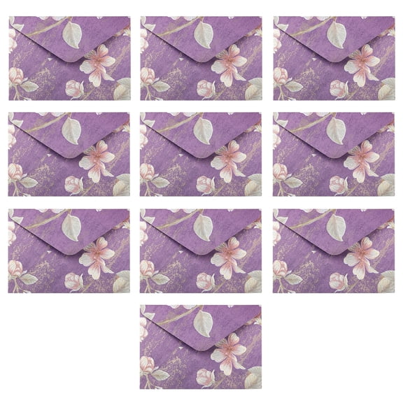 Necvior Handmade Envelopes Orchid Flower Envelopes 6x4Inch Flipping Envelope For Wedding