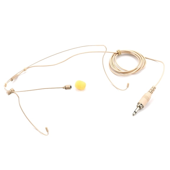 Necvior Headset Microphone Headworn Double Earset Over Ear Hanging Condenser Mic