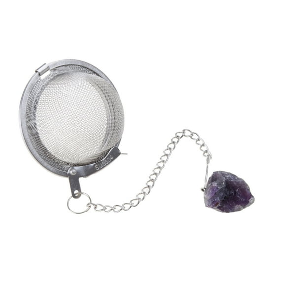 Necvior Healing Crystal Pendant Loose Tea Steepers Tea Infusers Tea Strainers for Gift