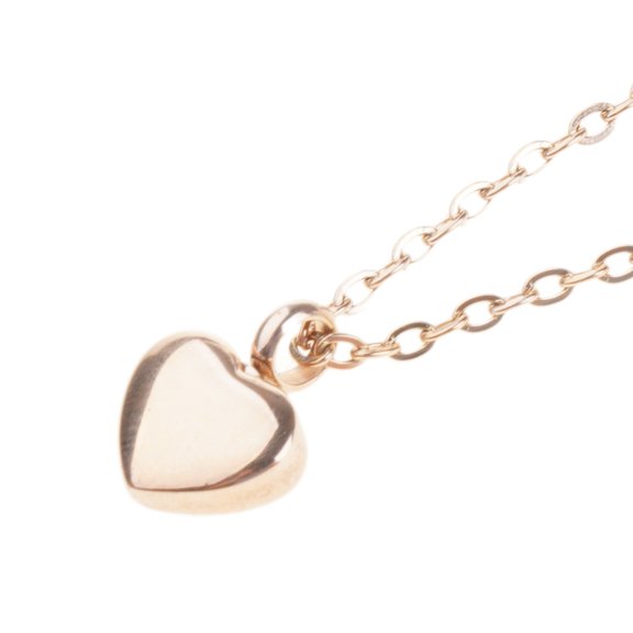 Necvior Heart Shape Ash Necklace Minimalist Commemorative Gift with Sealing Rubber Ring
