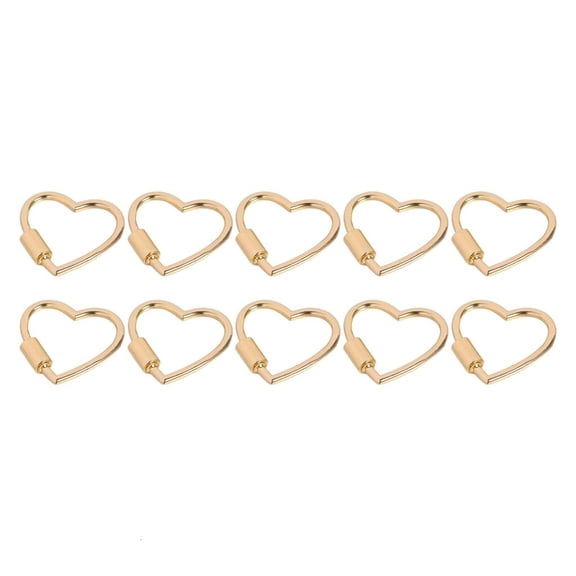 Necvior Heart Shape Buckles Fasteners Clip for Handbag Strap Key Rings Bag Accessories