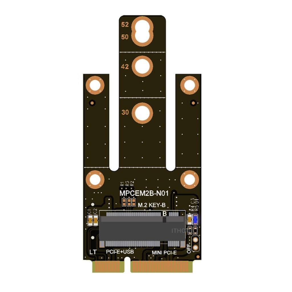 Necvior High Efficiency M.2 NGFF Key B to mPCIE Adapter Card with Card ...