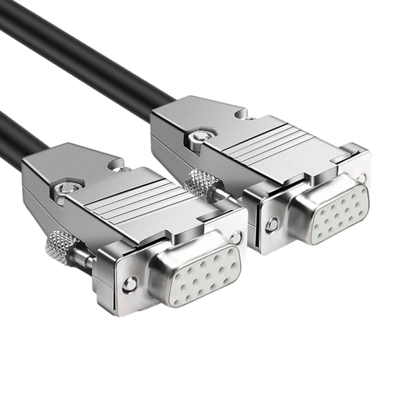 Necvior High Resolution SVGA Cable HDB15 Male/Female 150cm Double Shielded Coaxialed