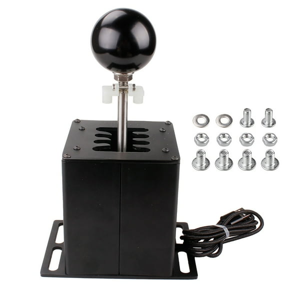 Necvior High Stability PC USB Simulation Game H Gearshifter Compact Size 6+R/7+R Easy Operation Compatible for G27 G29 T300