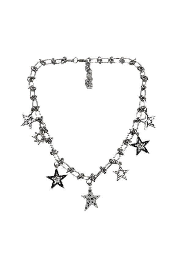 Hollow Star Clavicle Chain Minimalist Star Tassel Chain Necklace Jewelry Women
