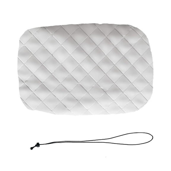 Necvior Indoor Air Conditioner Cover, White Window Unit Cover AntiRusts Adjustable Cover for Window ACs with Elastic Strap