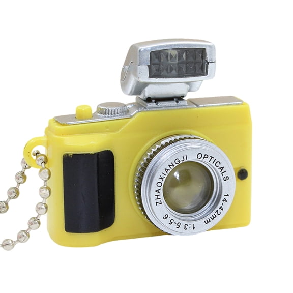 Necvior Interactive Camera Keychain Interactive Children's Toy with LED Light Sound Effects 5cm Bead Chain for Kids and Adults