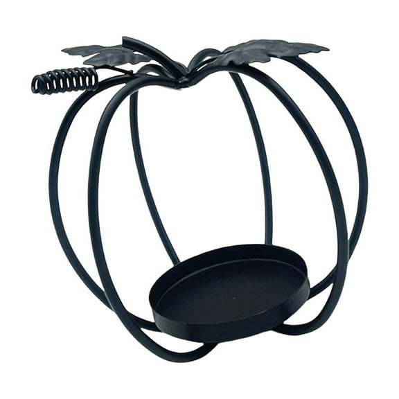 Necvior Iron Hollow Out Pumpkin Candle Stand Thanksgiving Metal Candle Holder Candlestick for Home Holiday Decoration