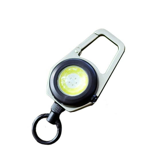 Necvior Keychain Flashlight Mini Working Light Pocket Flashlight with Telescopic Rope