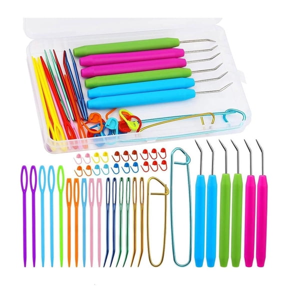 Necvior Large Eye Needle Tapestry Needle Embroidery Bent Needle for Crocheting DIY Craft