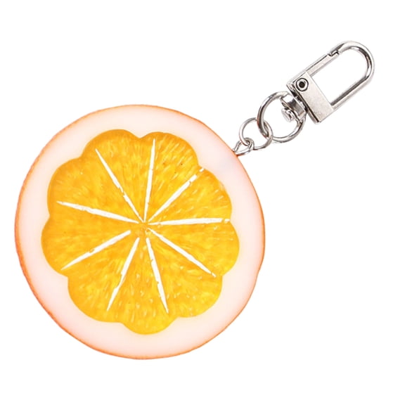 Necvior Lemon Shaped Key Charm Fruit Shape Keyring Simulation Fruit Keychain Accessory