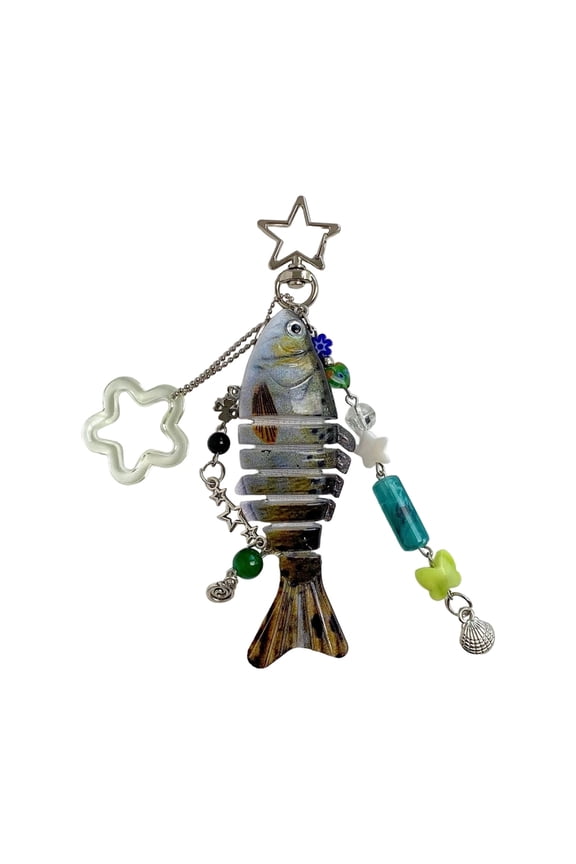 Lifelike Moving Fish Lure Keychain Key Holder Decoration For Angling Hobbyists