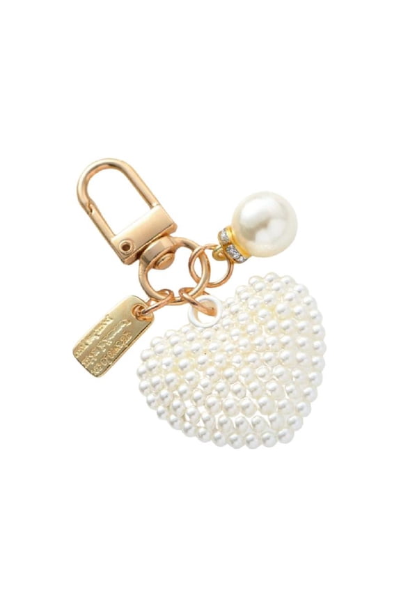 Lightweight Pearls Rose Heart Keychain Keyrings Charm Ideal For Everyday Carry