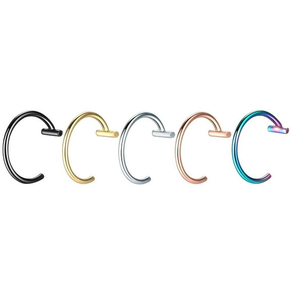 Necvior Lip Rings Nose Rings Septum Piercing Clip on Mouth Non Piercing Punk Cuff Hoop