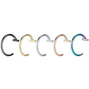 Necvior Lip Rings Nose Rings Septum Piercing Clip on Mouth Non Piercing Punk Cuff Hoop