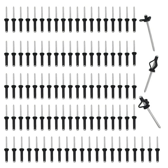 Necvior Long Grip Tri-Grip Rivets Blind Rivets Tri-Fold Bulb Mounting Rivet with O-Rings