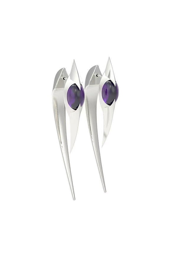 Long Spiked Punk Gothic Ear Cuff Jewelry Alloy Metal Statement Earrings Ear Accessories For Alternative Fashion Lovers