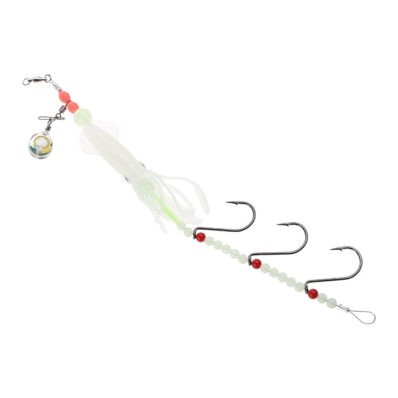 Necvior Luminous Squid Skirt Sea Fishing Wobbler Baits Squid Jigs Fishing Lure Jigs Head