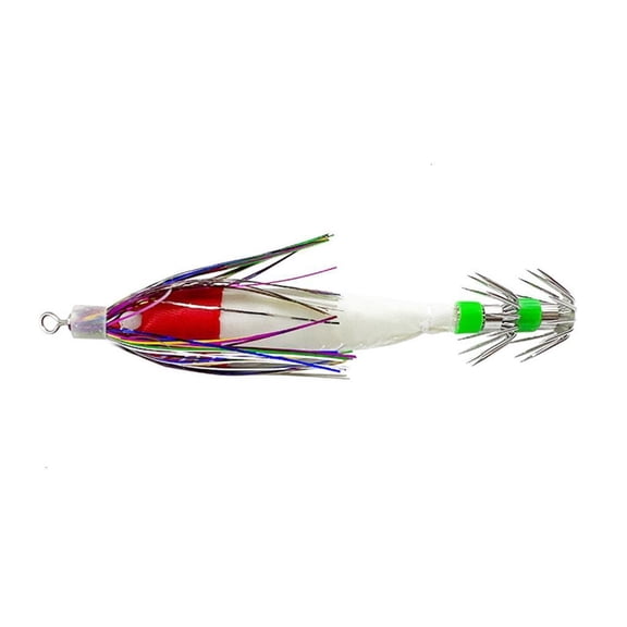 Necvior Luminously Squid Jigs Hook Fishing Lures Squid Cuttlefish Sleeve Jigs Fishing Lures Baits for Saltwater Freshwater