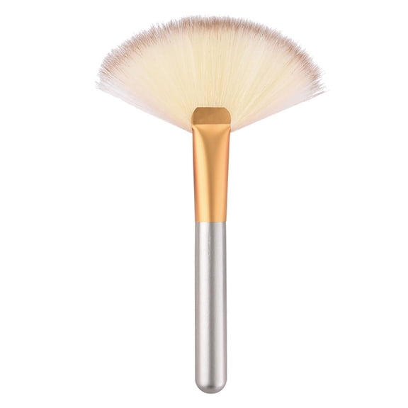 Necvior Luxurious Fan Face Makeup Brush Soft Synthetic Fibers Beauty Brush For Women