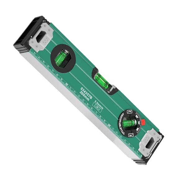 Necvior Magnetic Ruler 45/90/180 Degree Bubble Measureing Ruler with Metric Scale