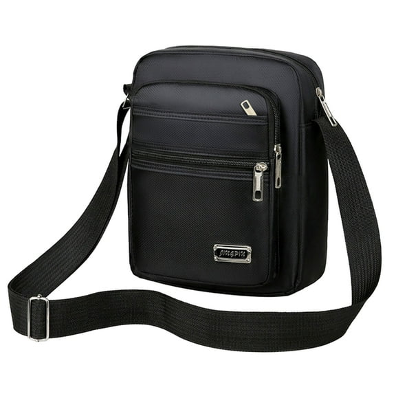 Necvior Male Casual Crossbody Bags Multifunctional Shoulder Bags Men Multi-Zipper Messenger Bag Adjustable Strap Business Bags