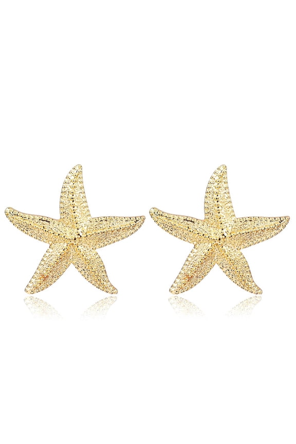 Elegant Starfish Earrings Statement Alloy Ocean Sea Star Stud Earrings for Women Jewelry Gifts Fashion Earrings