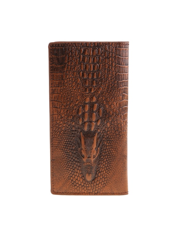 Men's 3D Alligator Wallet Bifold ID Card Holder Purse for Case Long Clutch Billf