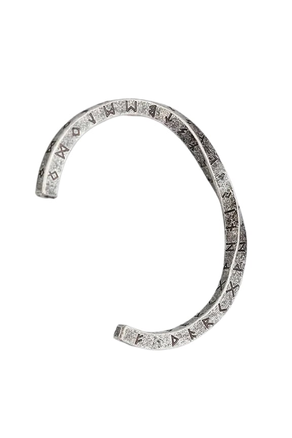 Men's Stainless Steel Rune Bracelet Nordic Style Twist Cuff Jewelry