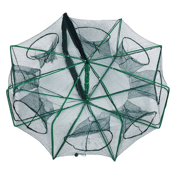 Necvior Mesh Crabbing Fishing Trap Net Fishing Net Shrimp Cage Foldable Fishing Net Trap