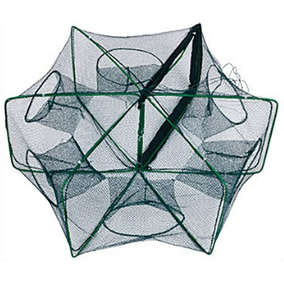 Necvior Mesh Crabbing Fishing Trap Net Fishing Net Shrimp Cage Foldable Fishing Net Trap