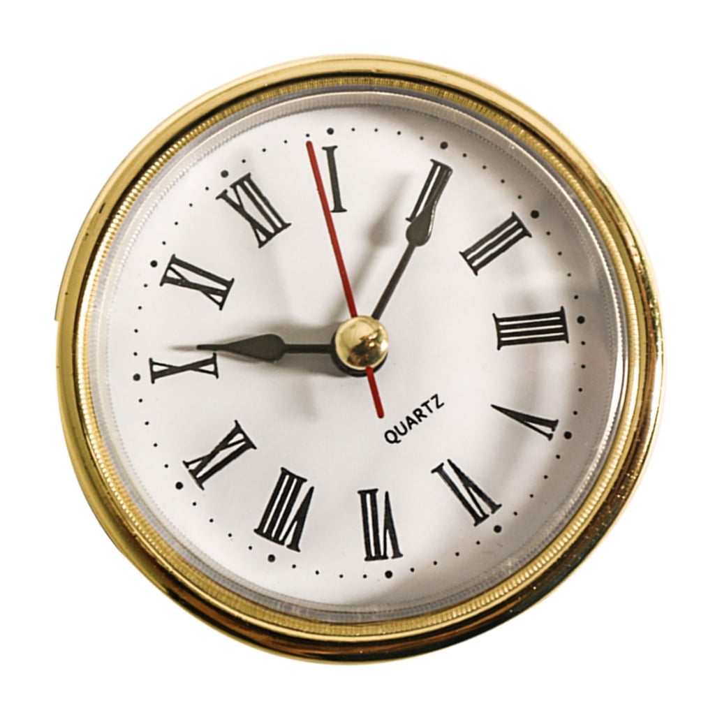 Necvior Metal Clock Insert with Roman Numeral Display Metal Miniature ...
