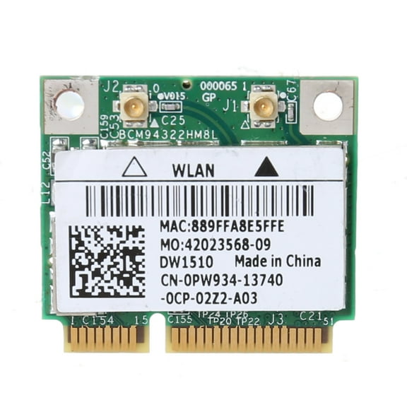 Necvior Mini PC-E Network Card,BCM94322HM8L 300Mbps 2.4/5GHz Dual-Band LAN Card